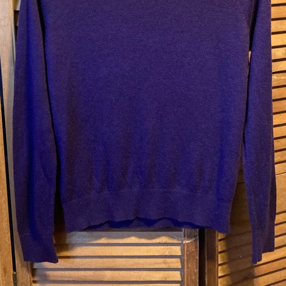 August Silk Eggplant Turtleneck Sweater - Picture 7 of 8